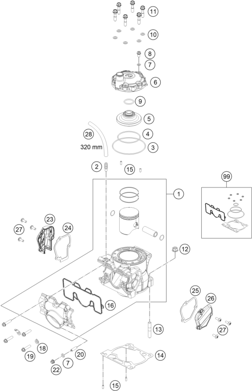 CYLINDRE CULASSE POUR 150 SX 2020 (EU)