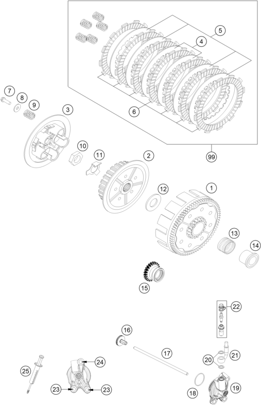 EMBRAYAGE POUR 150 SX 2016 EU