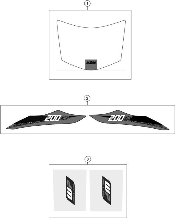 KIT DECO POUR 200 EXC 2016 EU