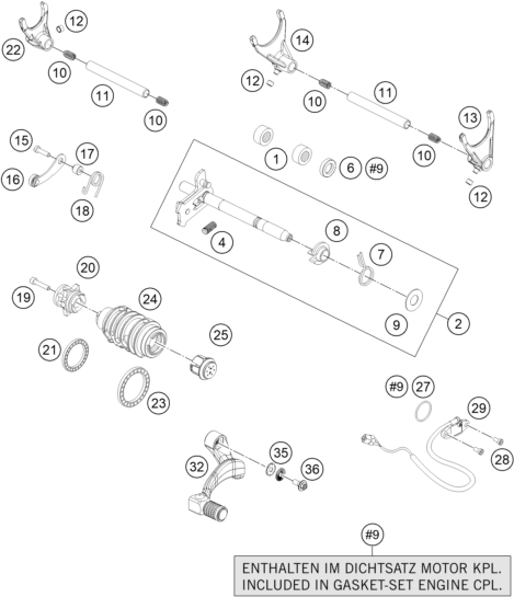 MECANISME DE SELECTION POUR 1050 ADVENTURE ABS 2016 EU