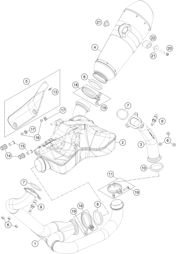SYSTEME DECHAPPEMENT POUR 1290 SUPERDUKE R BLACK ABS 16 EU