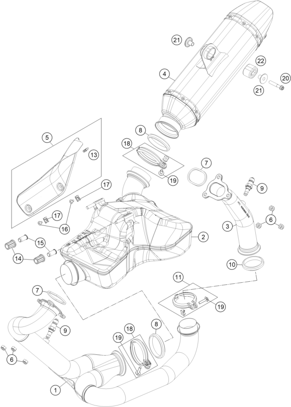 SYSTEME D ECHAPPEMENT POUR 1290 SUPERDUKE R S.E. ABS 16 (EU)