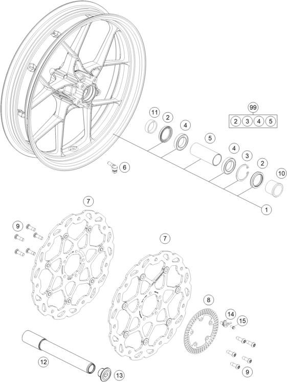 ROUE AVANT POUR 1290 SUPERDUKE R SE ABS 16 EU