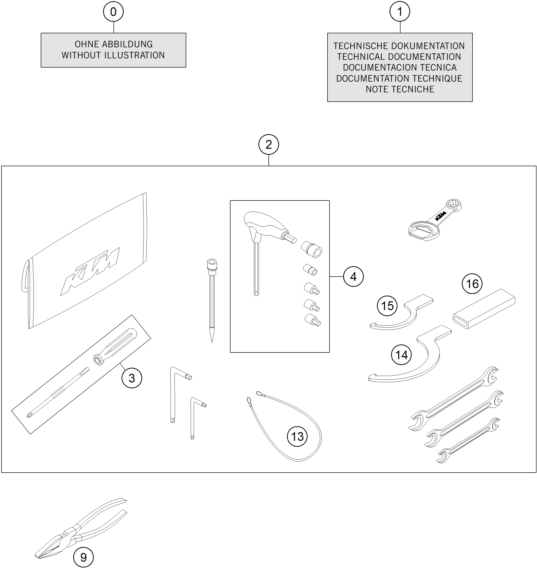 PIECES JOINTES POUR 1290 SUPERDUKE R BLACK 17 (EU)