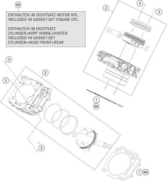 CYLINDRE POUR 1290 SUPERDUKE R BLACK ABS 16 EU