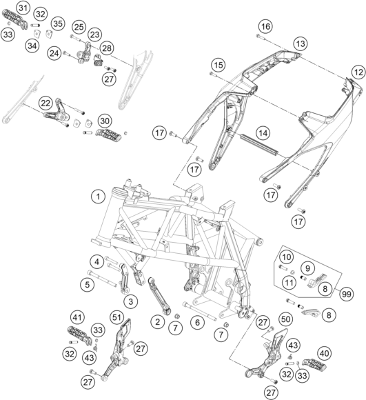 CADRE POUR 690 DUKE R 2017 (EU)