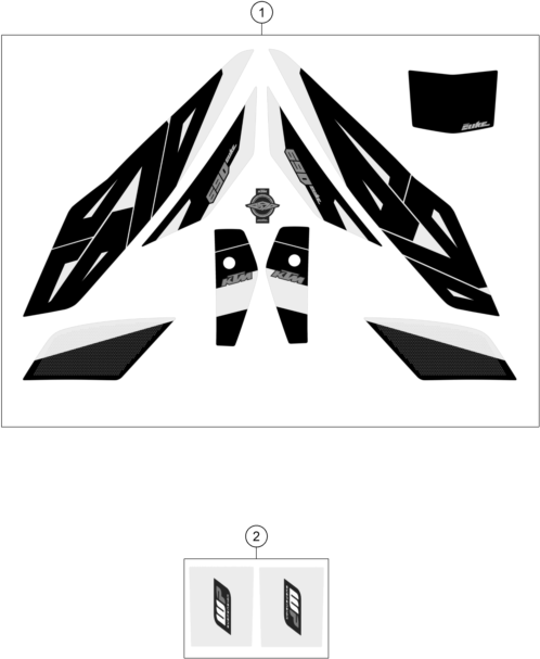 KIT DECO POUR 690 DUKE WHITE 2017 EU