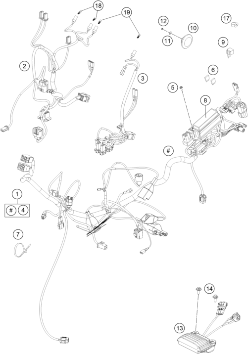 FAISCEAU DE CABLES POUR 450 RALLY FACTORY REPLICA 2016 (EU)