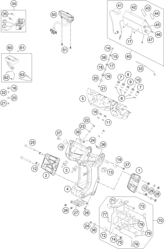 INSTRUMENTS SYSTEME DE VERROUILLAGE POUR 450 RALLY FACTORY REPLICA 2016 EU