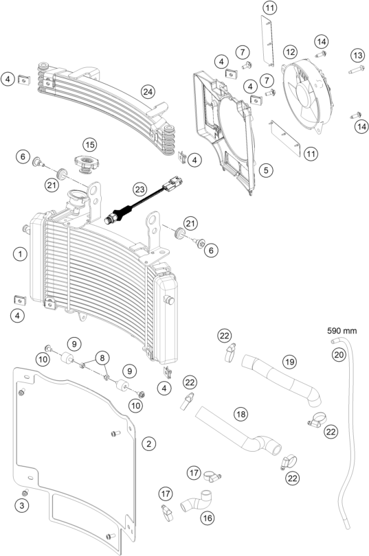 SYSTEME DE REFROIDISSEMENT POUR 450 RALLY FACTORY REPLICA 2016 (EU)