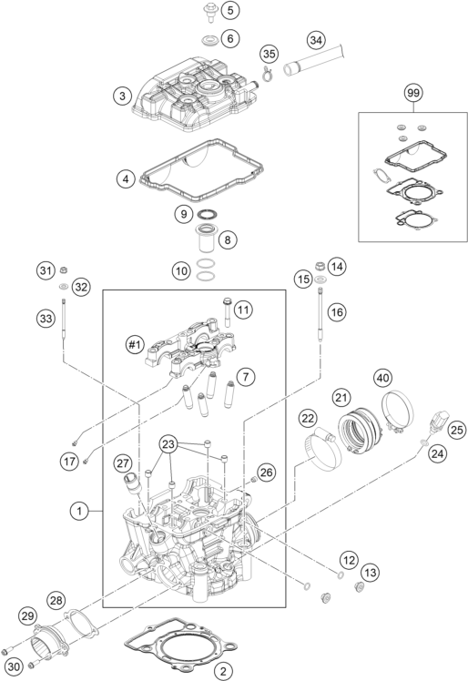 CULASSE POUR 250 EXC-F 2016 (EU)