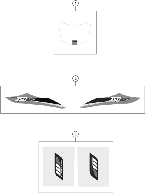 KIT DECO POUR 350 EXC F 2016 EU