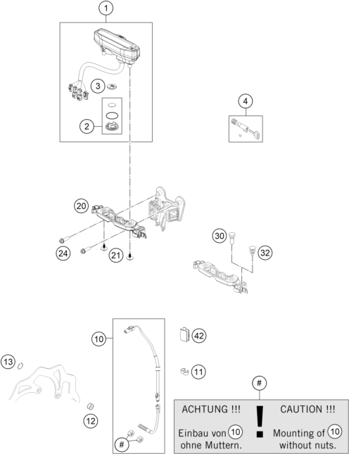 INSTRUMENTS SYSTEME DE VERROUILLAGE POUR 250 EXC-F 2017 (EU)