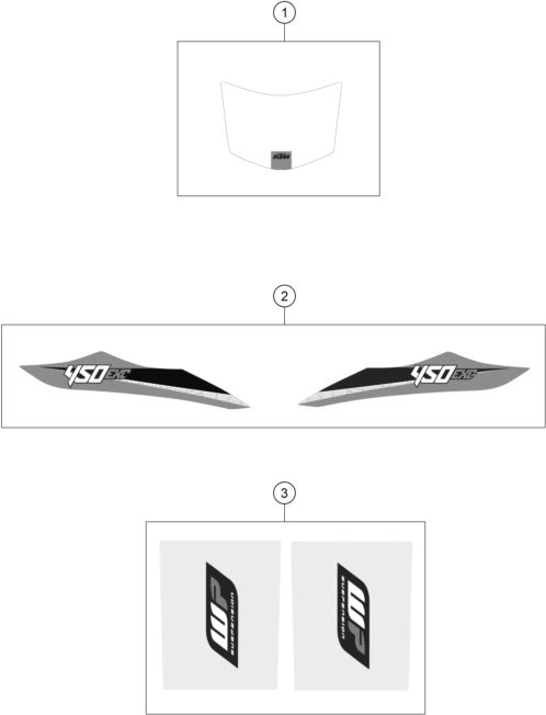 KIT DECO POUR 450 EXC 2016 EU