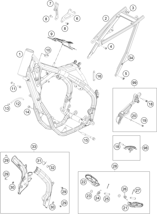CADRE POUR 450 SX F 2016 EU