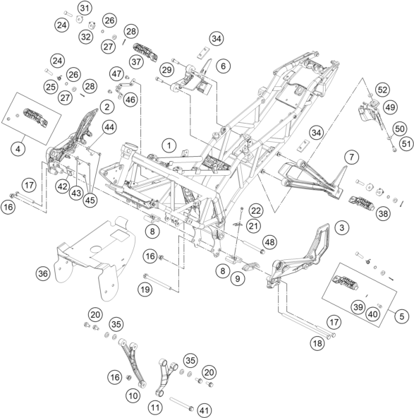 CADRE POUR RC 250 WHITE ABS B.D. 16 (EU)