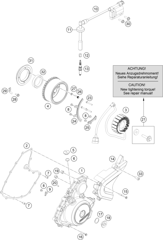 SYSTEME DE ALLUMAGE POUR RC 250 WHITE ABS B.D. 16 (EU)