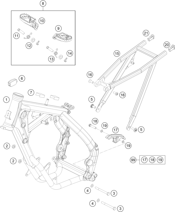 CADRE POUR 65 SX 2017 (EU)