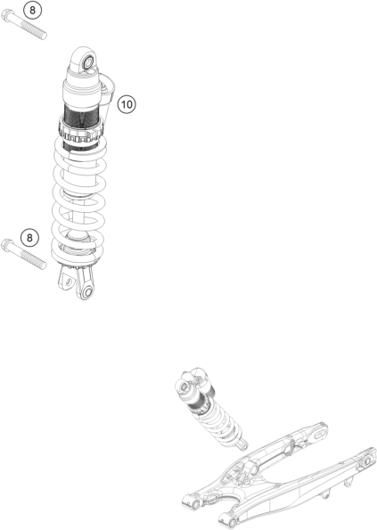 AMORTISSEUR POUR 125 XC-W 2019 (EU)