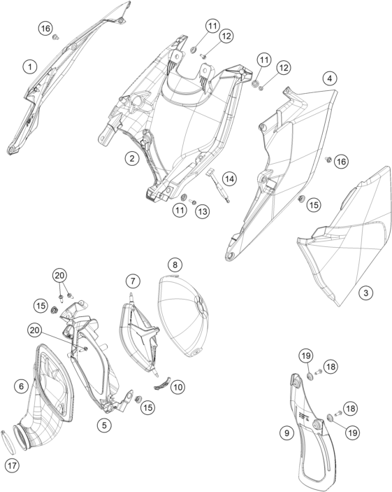 FILTRE A AIR POUR 125 XC-W 2018 (EU)