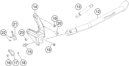 BEQUILLE LATERALE BEQUILLE CENTRALE POUR 1090 ADVENTURE R 2017 (EU)