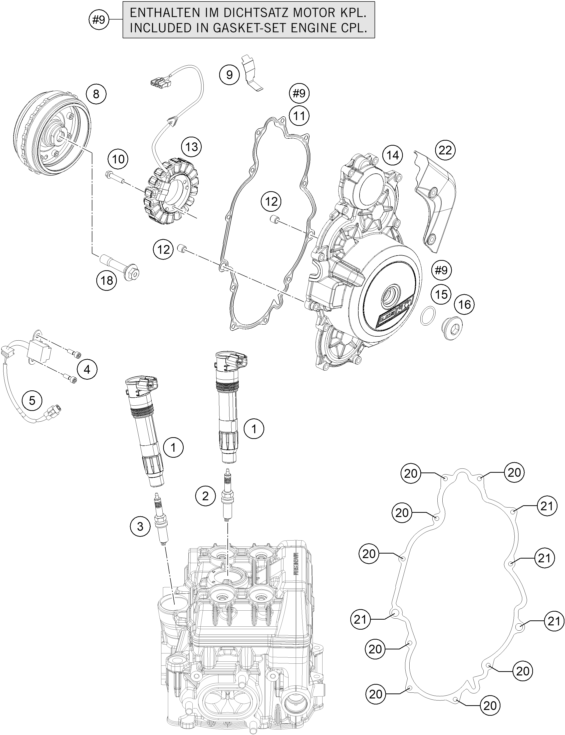 SYSTEME DE ALLUMAGE POUR 1290 SUPERDUKE R BLACK 17 (EU)