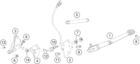 BEQUILLE LATERALE BEQUILLE CENTRALE POUR 1290 SUPERDUKE R BLACK 17 EU