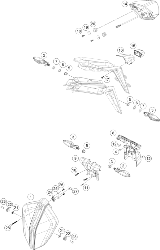 ECLAIRAGE POUR 1290 SUPER DUKE R BLACK 2018 (EU)