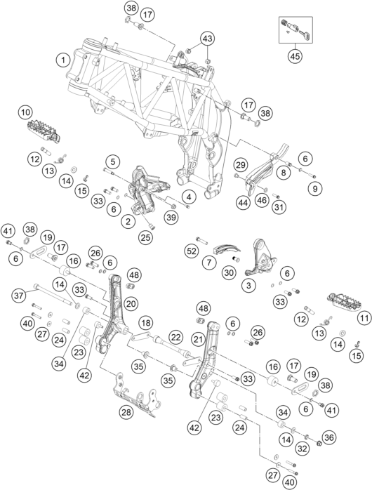 CADRE POUR 450 RALLY FACTORY REPLICA 2017 (EU)