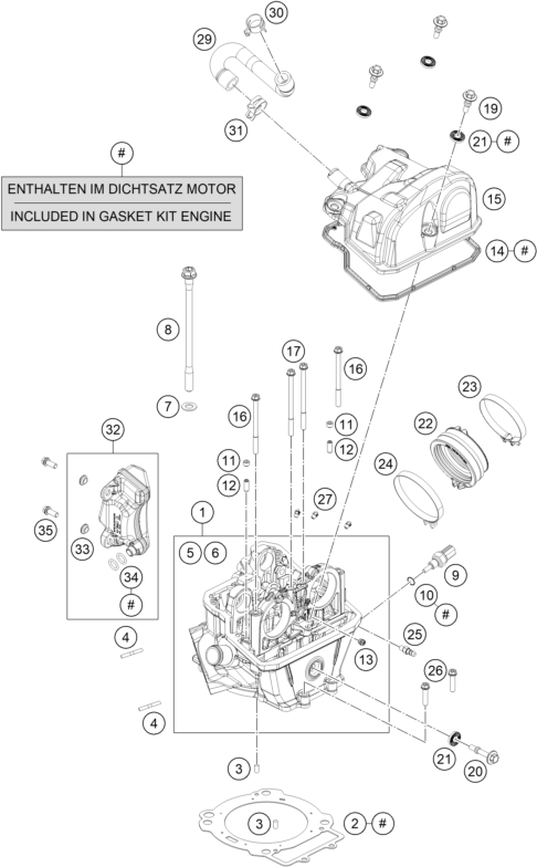 CULASSE POUR 690 ENDURO R 2019 (EU)