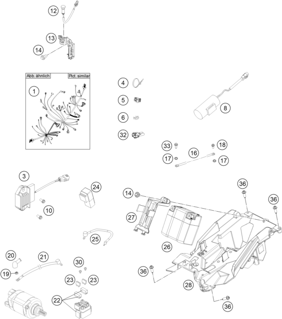 FAISCEAU DE CABLES POUR 250 SX-F 2017 (EU)