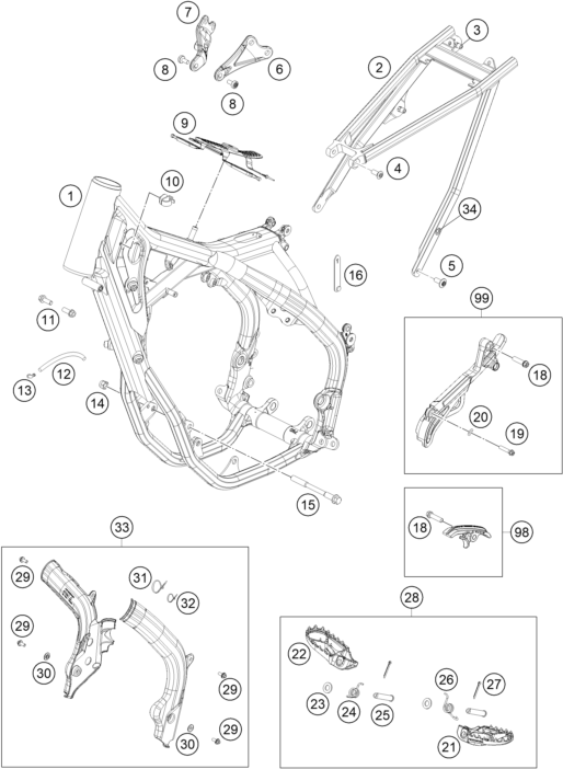 CADRE POUR 450 SX F 2018 EU