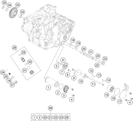 SYSTEME DE LUBRIFICATION POUR 450 SX F 2018 EU