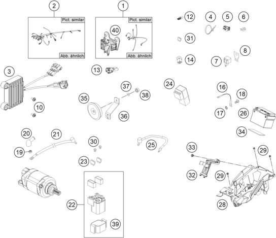 FAISCEAU DE CABLES POUR 250 EXC F 2017 EU