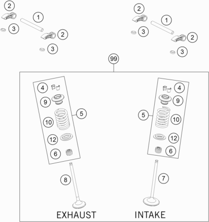 MECANISME DE COMMANDE POUR 250 EXC-F 2021 (EU)