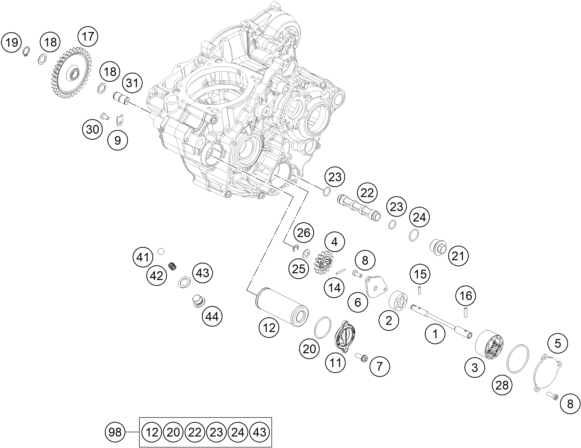 SYSTEME DE LUBRIFICATION POUR FREERIDE 250 F 2018 EU