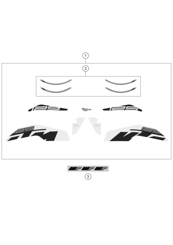 KIT DECO POUR 125 DUKE WHITE 2020 EU