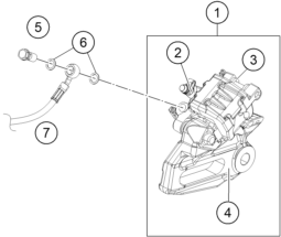 ETRIER DE FREIN ARRIERE POUR 200 DUKE BLACK WO ABS BD 2022 EU