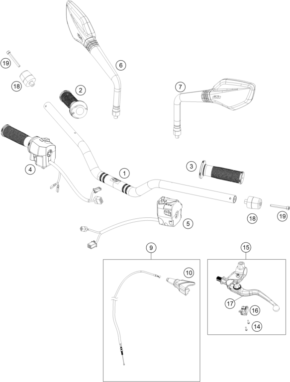 GUIDON ARMATURES POUR KTMR2R 390 DUKE SILVER 2022