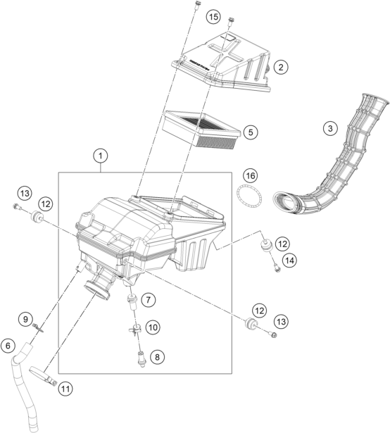 FILTRE A AIR POUR RC 125 ORANGE - B.D. 2018 (EU)