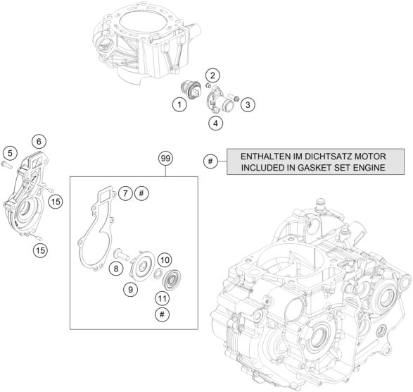 POMPE A EAU POUR 690 ENDURO R 2019 (EU)