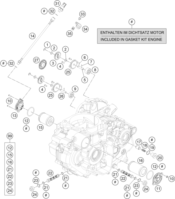 SYSTEME DE LUBRIFICATION POUR 690 ENDURO R 2019 EU