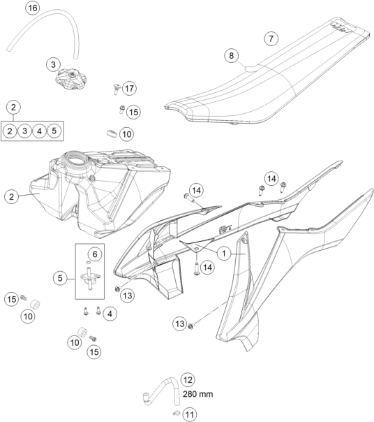 RESERVOIR SELLE POUR 85 SX 17/14 2021 (EU)