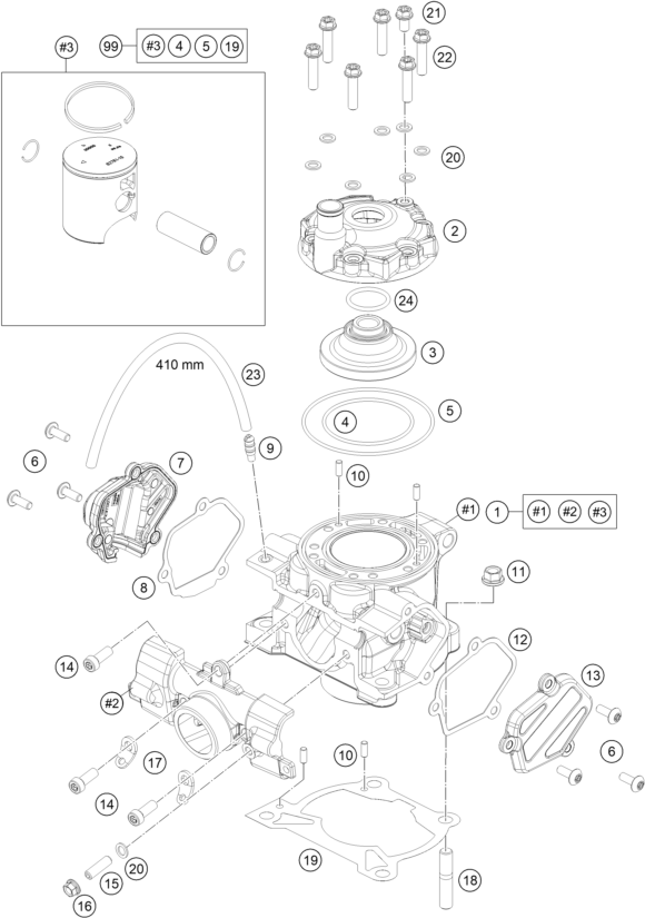 CYLINDRE POUR 85 SX 17/14 2019 (EU)