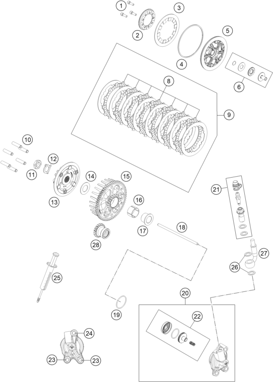 EMBRAYAGE POUR 85 SX 1714 2018 EU