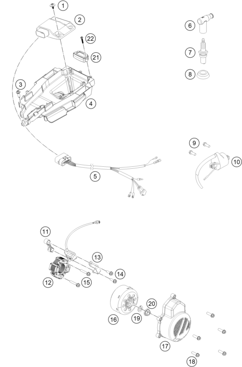 SYSTEME DE ALLUMAGE POUR 85 SX 1714 2018 EU