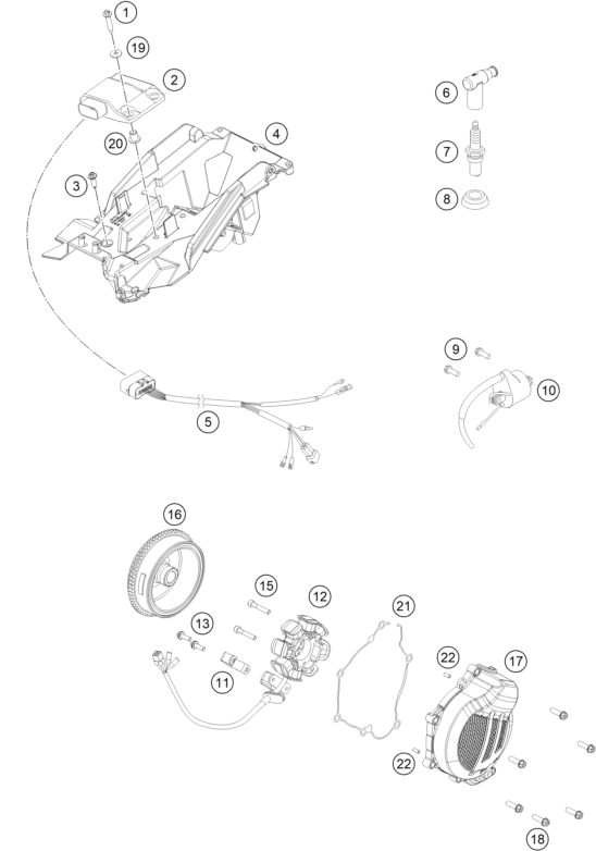 SYSTEME DE ALLUMAGE POUR 125 XC-W 2018 (EU)