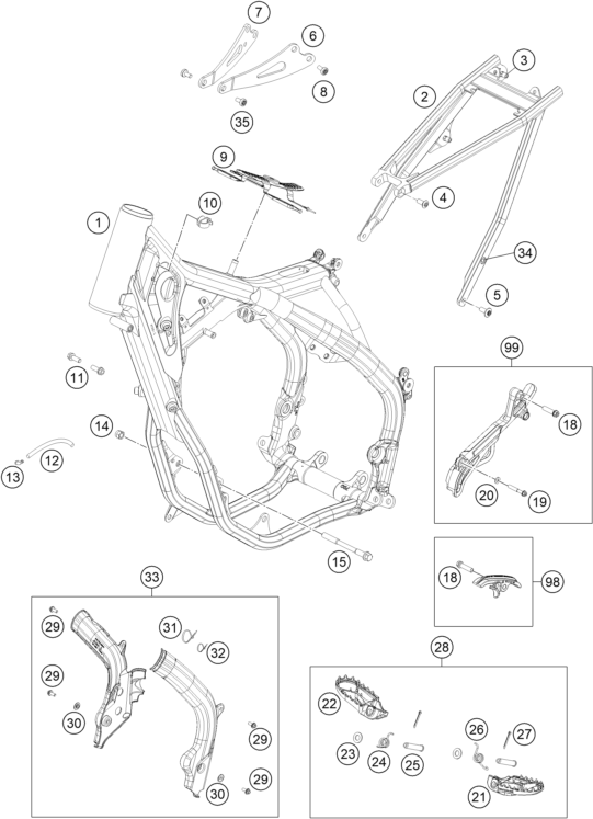 CADRE POUR 250 SX 2018 EU