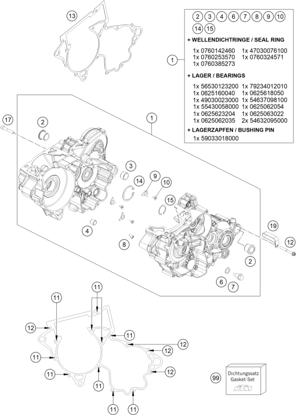 CARTER MOTEUR POUR 250 SX 2019 EU