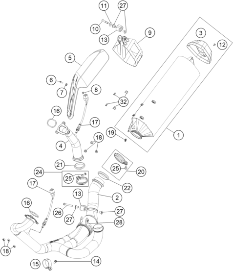 SYSTEME DECHAPPEMENT POUR 1090 ADVENTURE 2018 (EU)